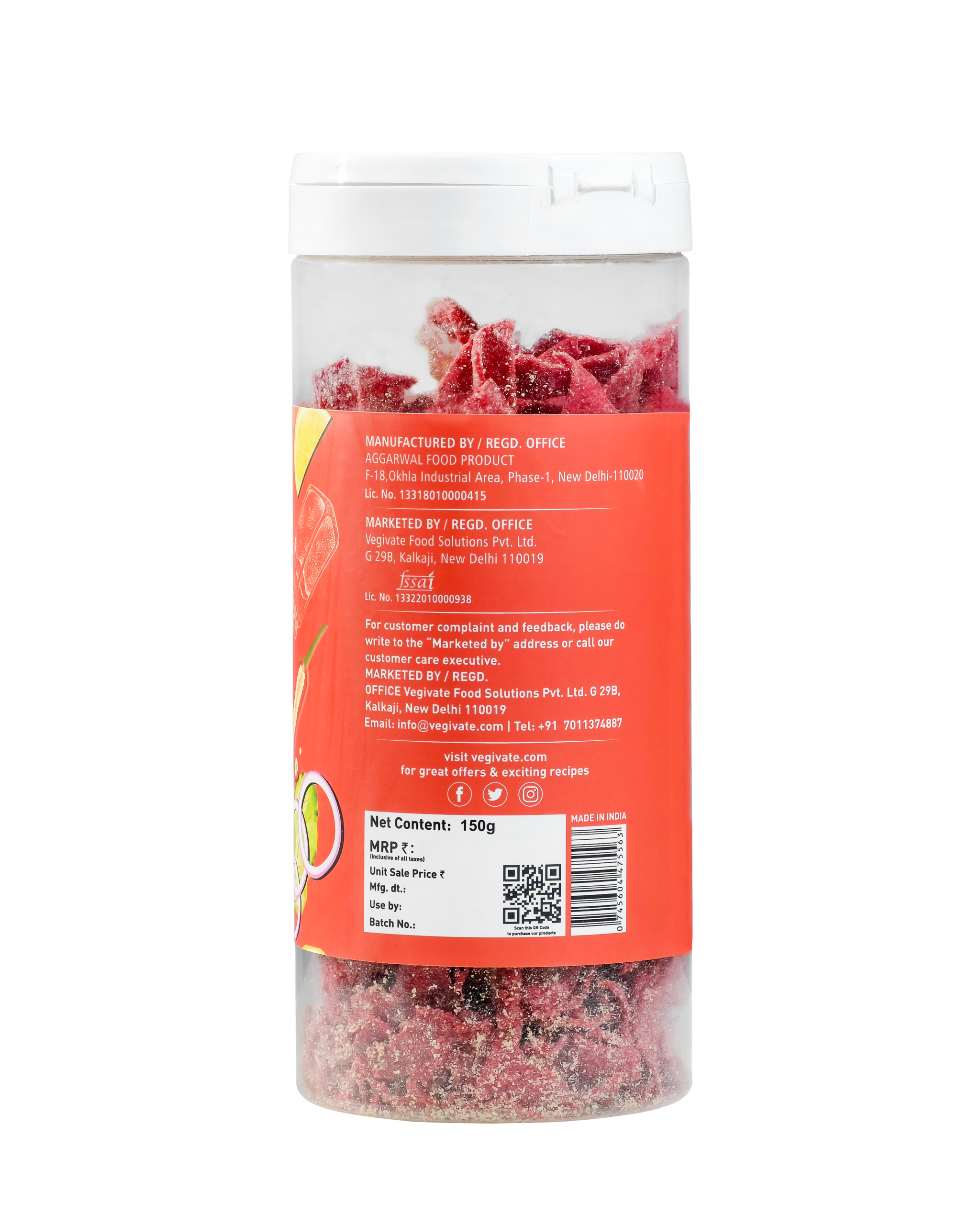 Vegivate Beetroot Chips – Cream & Onion Flavour - Image 3