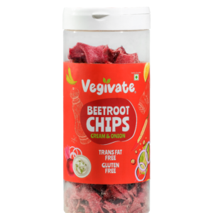Vegivate Beetroot Chips – Cream & Onion Flavour