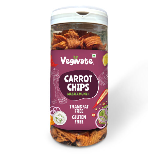 Vegivate Carrot Chips – Masala Flavour