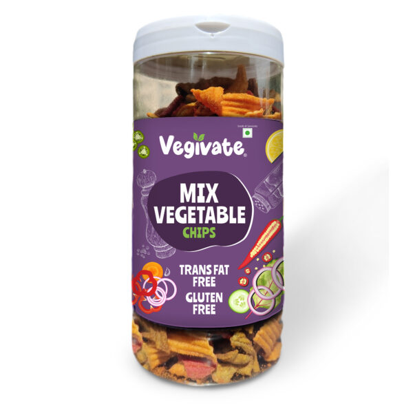 Vegivate Mix Vegetable Chips – Masala Flavour