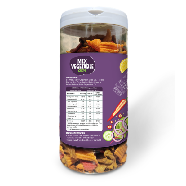 Vegivate Mix Vegetable Chips – Masala Flavour - Image 2