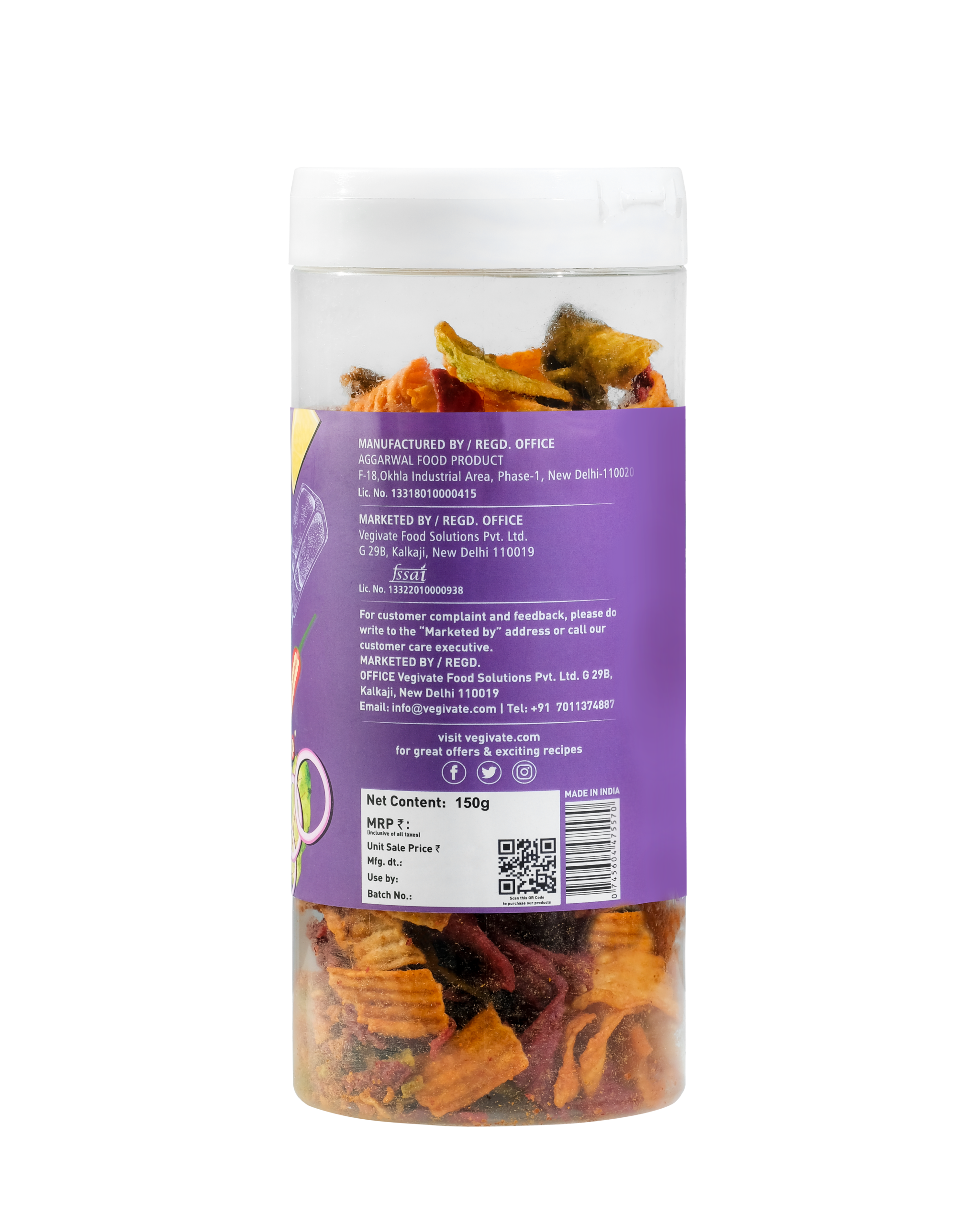 Vegivate Mix Vegetable Chips – Masala Flavour - Image 2