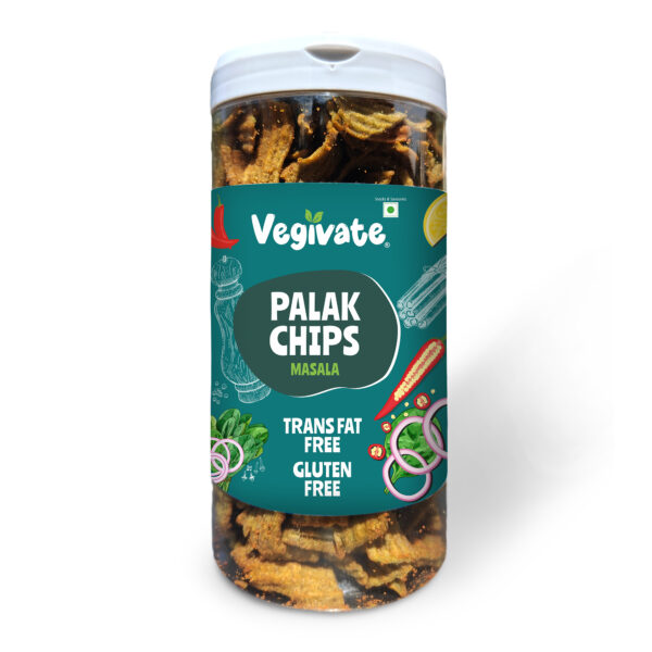 Vegivate Palak Chips – Masala Munch Flavour