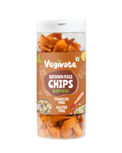Vegivate Brown Rice Chips Biryani – 150g | Crispy, Crunchy & Flavourful Snack