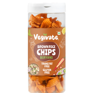 Vegivate Brown Rice Chips Biryani – 150g | Crispy, Crunchy & Flavourful Snack