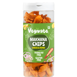Vegivate Makhana Chips Cheese & Herbs – 150g | Crispy & Flavourful Foxnut Snack